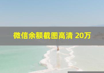 微信余额截图高清 20万